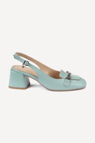 Sandale din piele cu toc mijlociu MGZ-425-4219-turcoaz