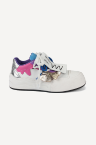 Pantofi sport de piele MGZ-85-3582-alb-fucsie