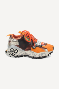 Pantofi sport de piele MGZ-85-3621-portocaliu-maro