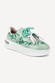 Sneakers din piele MGZ-90-058-verde