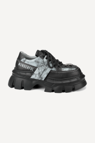 Pantofi din piele cu imprimeu spectaculos MGZ-90-10011