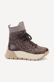 Botine sport din piele naturală și textil MGZ-90-10445-maro