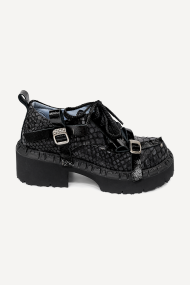 Mocasini din piele cu imprimeu de șarpe MGZ-90-238