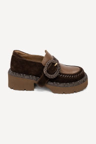 Mocasini din piele întoarsă și piele MGZ-90-240
