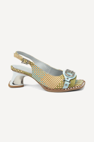 Sandale din piele cu toc jos MGZ-90-542
