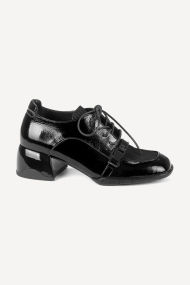 Pantofi cu toc gros din piele MGZ-90-6019-negru
