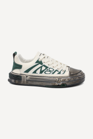 Pantofi sport de piele MM-20036-alb-verde