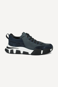 Pantofi sport din piele și piele întoarsă MM-21232