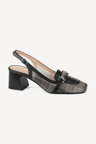 Sandale din piele cu toc NSR-1102