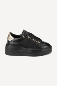 Sneakers din piele NSR-6434-negru