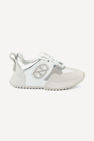 Pantofi sport de piele NSR-6819-alb