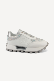 Pantofi sport de piele cu aplicatie NSR-6831