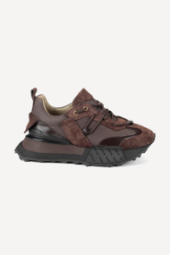 Pantofi sport din piele întoarsă și piele NSR-9060