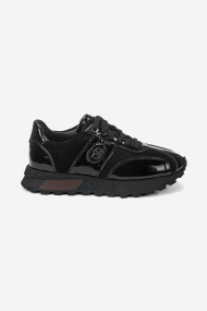 Pantofi sport din piele întoarsă și piele lăcuită NSR-9127