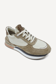 Pantofi sport din piele și piele întoarsă NSR-9531