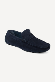 Mocasini din piele întoarsă SG-3561-albastru