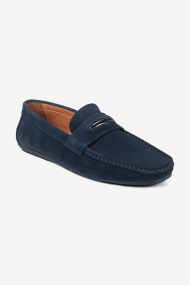 Mocasini din piele întoarsă SG-6668-albastru