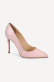 Pantofi cu toc înalt din piele SY-26314-roz