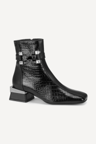 Botine cu toc scăzut din piele SY-26642
