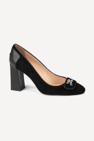 Pantofi cu toc de piele întoarsă SY-27123