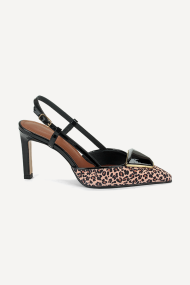 Sandale din piele cu toc înalt SY-27374-negru
