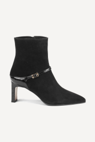 Botine cu toc mijlociu din piele SY-27721