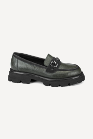 Mocasini din piele VSL-1974-verde-negru