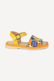 Sandale din piele VSL-2167-portocaliu