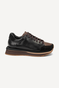 Pantofi sport din piele și piele întoarsă VSL-2283