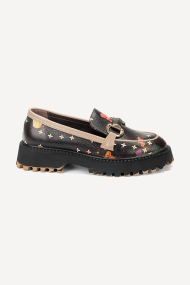 Mocasini din piele naturală cu imprimeu VSL-2320-1