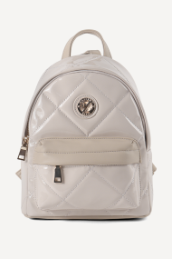 Rucsac din imitație de piele lacuita YZ-2232207-bej