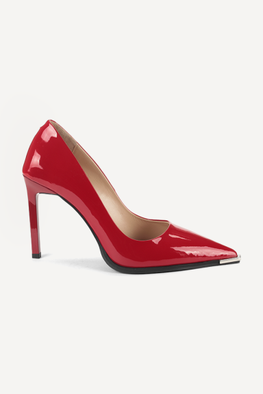 Pantofi cu toc înalt din piele lacuita ADL-1832-25-roşu