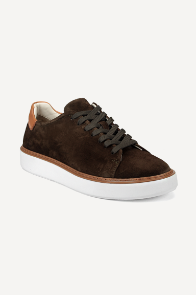 Pantofi din piele întoarsă ART-3611-kaki