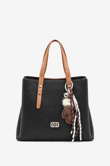 Geantă din piele ecologică-DS-6426-Negru