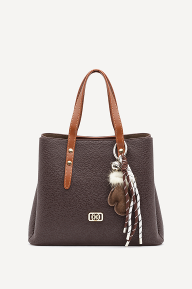 Geantă din piele ecologică-DS-6426-Maro