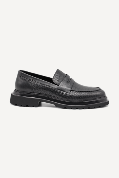 Mocasini din piele naturală DVR-1487-1-negru