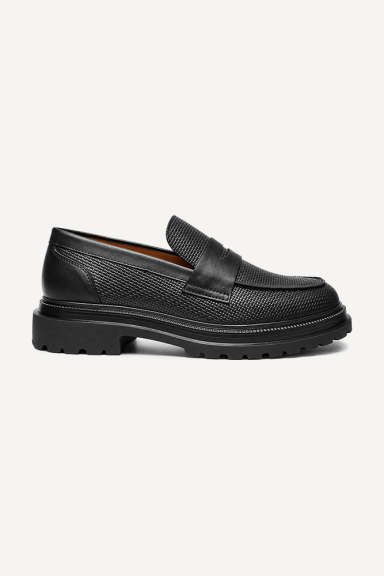 Mocasini din piele naturală DVR-1487-1-negru