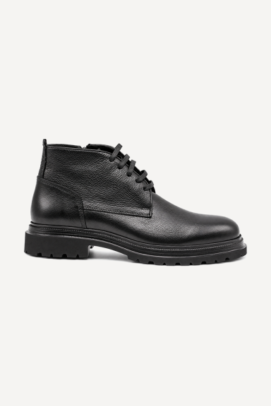 Ghete din piele naturală DVR-1489-4-negru