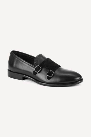 Pantofi din piele și piele întoarsă GS-1303