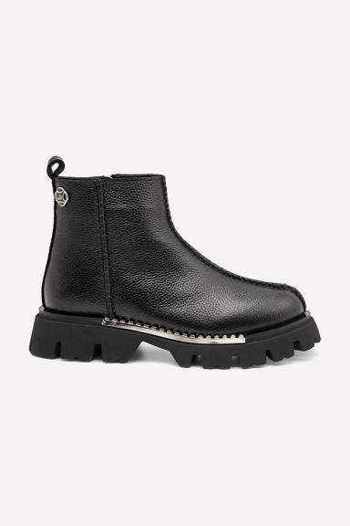 Ghete din piele naturală MGZ-153-4600-Negru