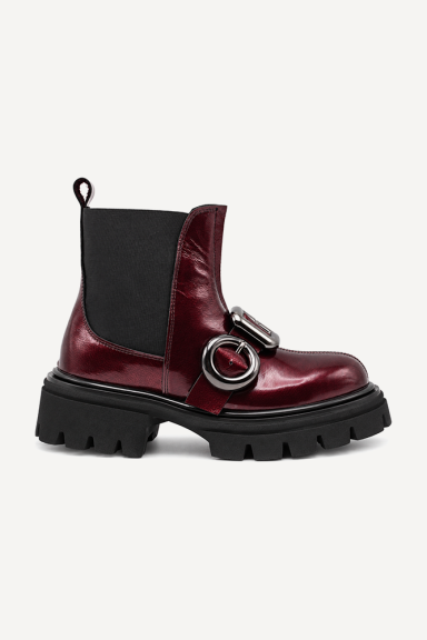 Ghete din piele lăcuită MGZ-172-8666-vișinie