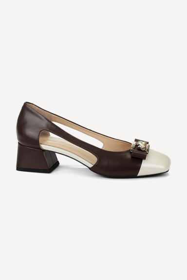 Pantofi din piele cu toc jos MGZ-330-3082