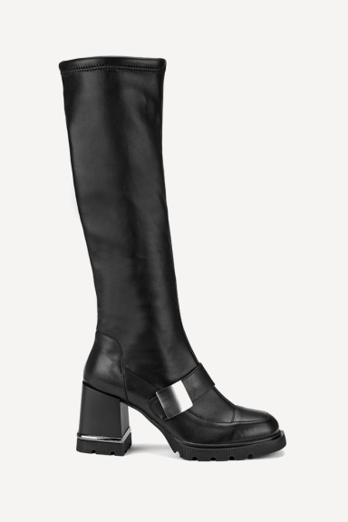 Cizme cu toc gros din piele MGZ-378-5080