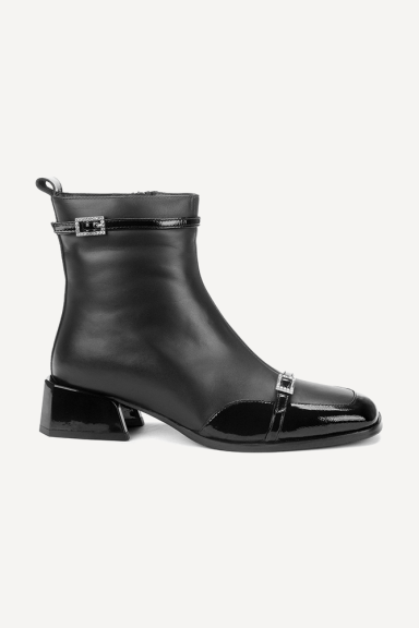 Botine din piele cu toc jos MGZ-378-5217