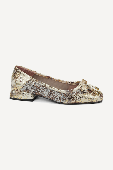 Mocasini din piele naturală MGZ-434-1360-bej-auriu