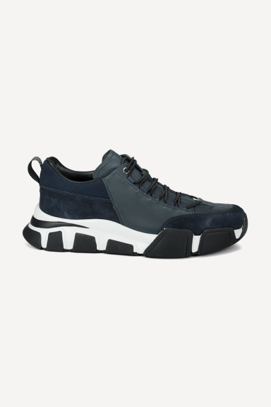 Pantofi sport din piele și piele întoarsă MM-21232