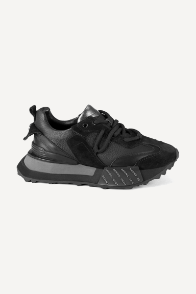 Pantofi sport de piele NSR-6530-negru
