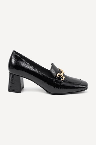 Pantofi cu toc mediu din piele lăcuită SY-28501