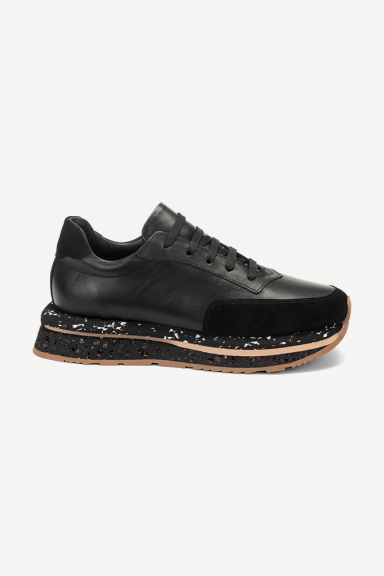 Pantofi sport din piele și piele întoarsă VSL-2258
