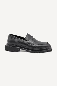 Mocasini din piele naturală DVR-1487-1-negru